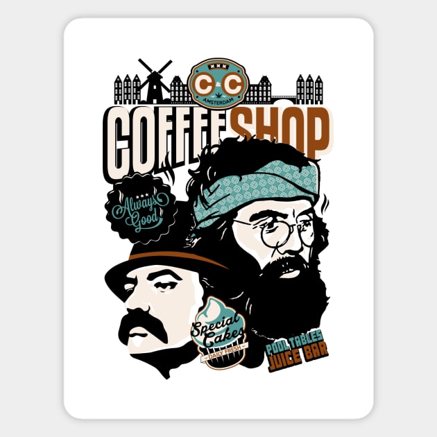 Cheech & Chong Coffee Shop Magnet by Moovie